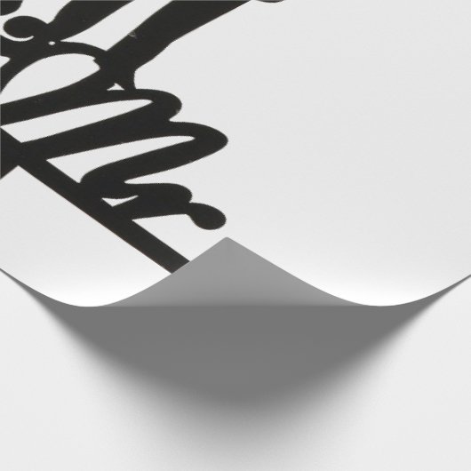 Mr. en Mr. wrapping papier wit en zwart (Hoek)