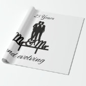 Mr. en Mr. wrapping papier wit en zwart (Uitgerold)