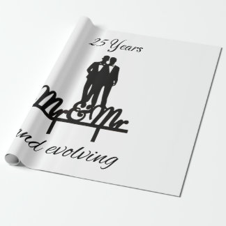 Mr. en Mr. wrapping papier wit en zwart