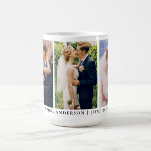 Mr. en Mrs. 3 Foto Bride en Groom Wedding Large Koffiemok