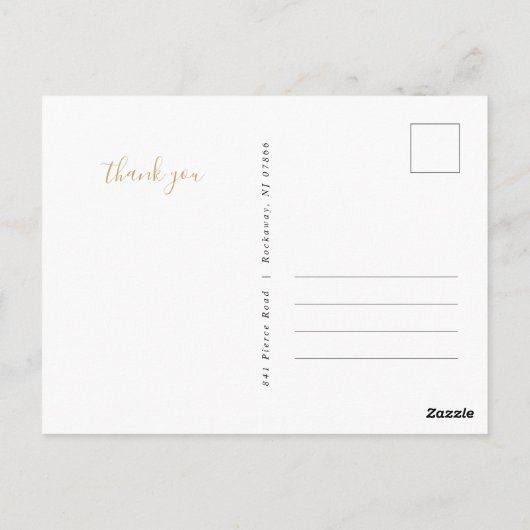 Mr en Mrs 5 Photo Collage Bruiloft Dank u Briefkaart (Achterkant)