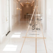 Mr en Mrs Acrylic Wedding Welkom Teken Acryl Bord