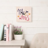 Mr en Mrs AcrylWall Clock Vierkante Klok