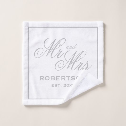 Mr. en Mrs. badhanddoek voor een paar pasgetrouwde Bad Handdoek (Wasdoekje)