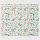 Mr en Mrs Ballonnen en Hart Jubileum Naadloos Cadeaupapier (Vlak)