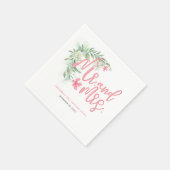 Mr en Mrs Beach Typografie Waterverf Servet (Hoek)