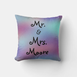 Mr. en Mrs Beauful Personalized Wedding Kussen