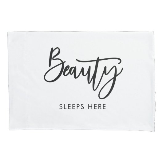 Mr. en Mrs Beauty and Beast Couple Kussenslopen (Voorkant-Links)