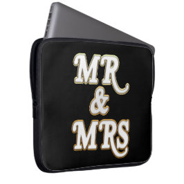 Mr en Mrs. Bescherm uw technologie in stijl Laptop Sleeve