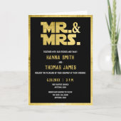 Mr en Mrs Black Gold Sci Fi Theme Wedding (Voorkant)