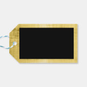 Mr en Mrs Black Gold Sci Fi Theme Wedding Cadeaulabel (Achterkant Horizontaal)