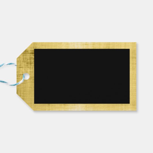 Mr en Mrs Black Gold Sci Fi Theme Wedding Cadeaulabel (Achterkant Horizontaal)