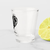 Mr en Mrs Black Heart Shape Wedding Shot Glas (Rechts)