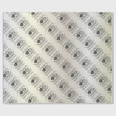 Mr. en Mrs Black Print op White | Weddenschap Cadeaupapier (Vlak)