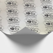 Mr. en Mrs Black Print op White | Weddenschap Cadeaupapier (Hoek)