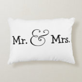 Mr. en Mrs Bride en Groom Wedding Gift Decoratief Kussen (Voorkant)
