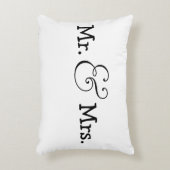 Mr. en Mrs Bride en Groom Wedding Gift Decoratief Kussen (Voorkant(Verticaal))