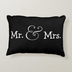 Mr. en Mrs Bride en Groom Wedding Gift Decoratief Kussen