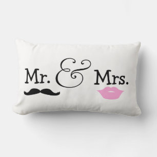Mr. en Mrs Bride en Groom Wedding Gift Kussen