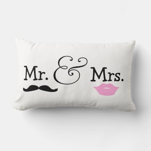 Mr. en Mrs Bride en Groom Wedding Gift Kussen (Voorkant)