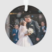 Mr. en Mrs. bride groom African American koppel Ornament (achterkant)