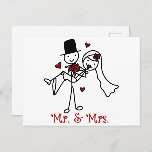 Mr en Mrs. Briefkaart (Voorkant / Achterkant)