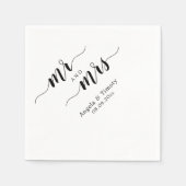 Mr en Mrs bruiloft Servet (Voorkant)