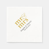 Mr en Mrs bruiloft Servet (Voorkant)