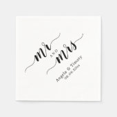 Mr en Mrs bruiloft Servet (Voorkant)