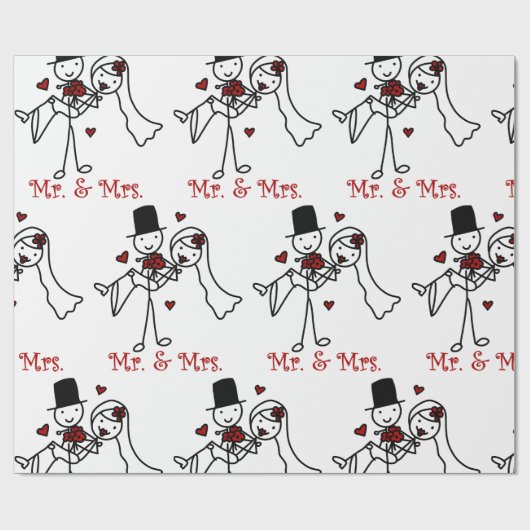 Mr en Mrs. Cadeaupapier (Vlak)