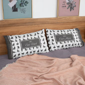 Mr. en Mrs Cat Mam en Pap Black and White Pattern Kussensloop