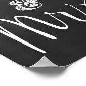 Mr en Mrs Chalkboard Wedding Sign Poster (Hoek)