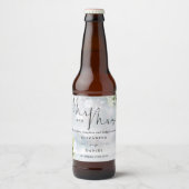 Mr en Mrs Cheers houden van winterbruiloft Bier Etiket (Voorkant)