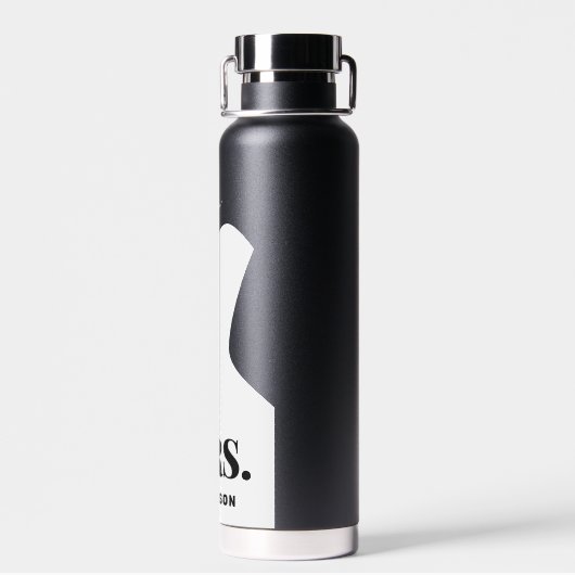 Mr en Mrs Classic Wedding Gift Waterfles (Achterkant)