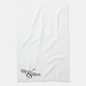 Mr en Mrs Classy Black Theedoek (Verticaal)