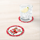 Mr. en Mrs Claus, Afrikaans-Amerikaanse kerstman Kartonnen Onderzetters (Insitu)