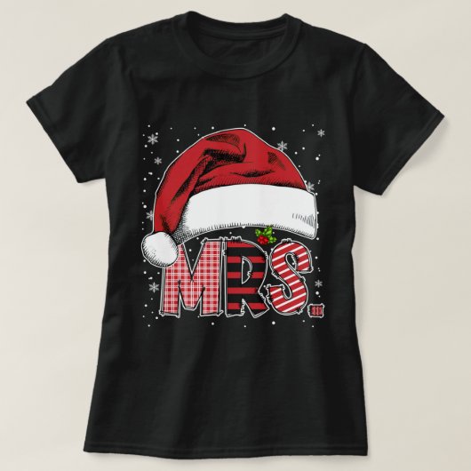 Mr. en Mrs Claus Couples Matching met Kerstmis Paj T-shirt (Design voorkant)