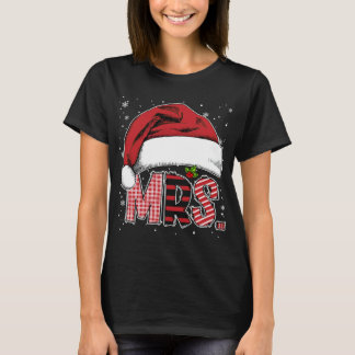 Mr. en Mrs Claus Couples Matching met Kerstmis Paj T-shirt