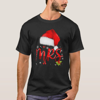 Mr. en Mrs Claus Kerstmis-Matching Couples Pajama T-shirt