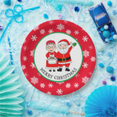 Mr. en Mrs Claus, Kerstmis Papieren Bordje (Feest)