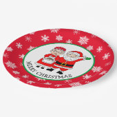 Mr. en Mrs Claus, Kerstmis Papieren Bordje (Gekanteld)