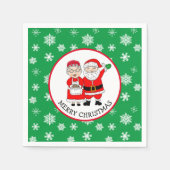 Mr. en Mrs Claus, Kerstmis Servet (Voorkant)