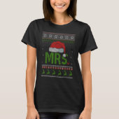 Mr. en Mrs Claus Ugly KerstSweater Matching C T-shirt (Voorkant)