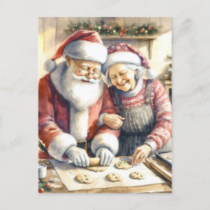 Mr en Mrs Clause Schattige Kerstmis Gepersonalisee Briefkaart