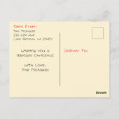 Mr en Mrs Clause Schattige Kerstmis Gepersonalisee Briefkaart (Achterkant)
