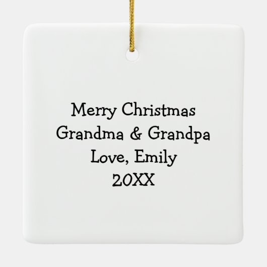 Mr en Mrs Clause Schattige Kerstmis Gepersonalisee Keramisch Ornament (Achterkant)