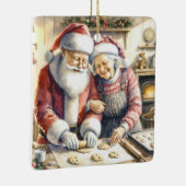 Mr en Mrs Clause Schattige Kerstmis Gepersonalisee Keramisch Ornament (Rechts)