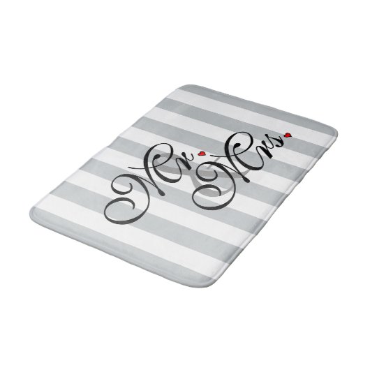 Mr. en Mrs. Click om Kleurstrepes aan te passen Badmat (Gekanteld)