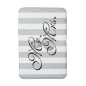 Mr. en Mrs. Click om Kleurstrepes aan te passen Badmat (Voorkant Verticaal)