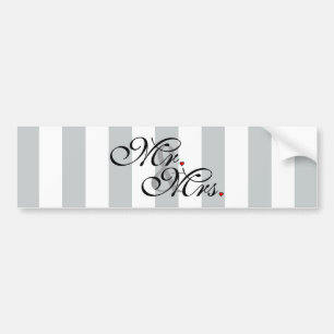 Mr. en Mrs. Click om Kleurstrepes aan te passen Bumpersticker